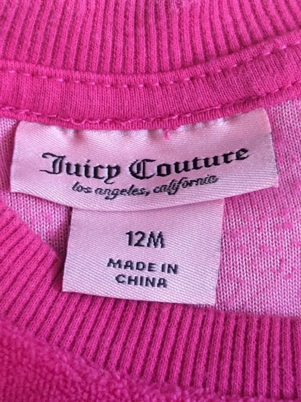 Juicy Couture Ruffle Yoke Velour Pullover & Joggers Set BABY 12M
